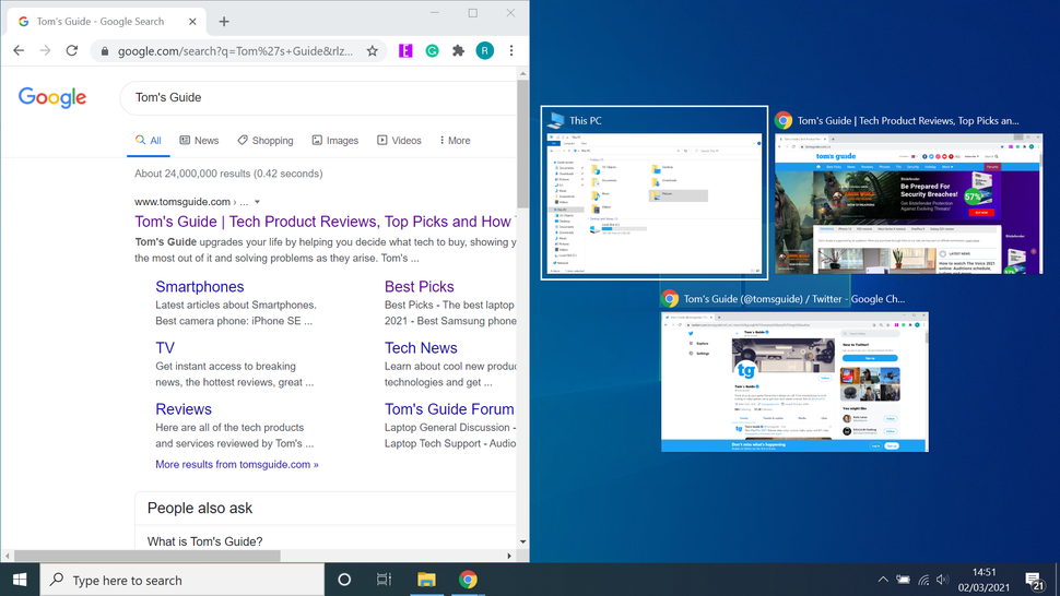 How To Split The Screen On Windows 10 Toms Guide 1015