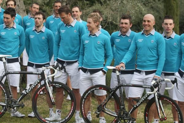 The whole team posed in both team and race dress during the launch.