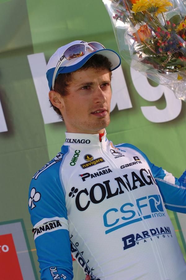Enrico Battaglin on the podium in Lugano