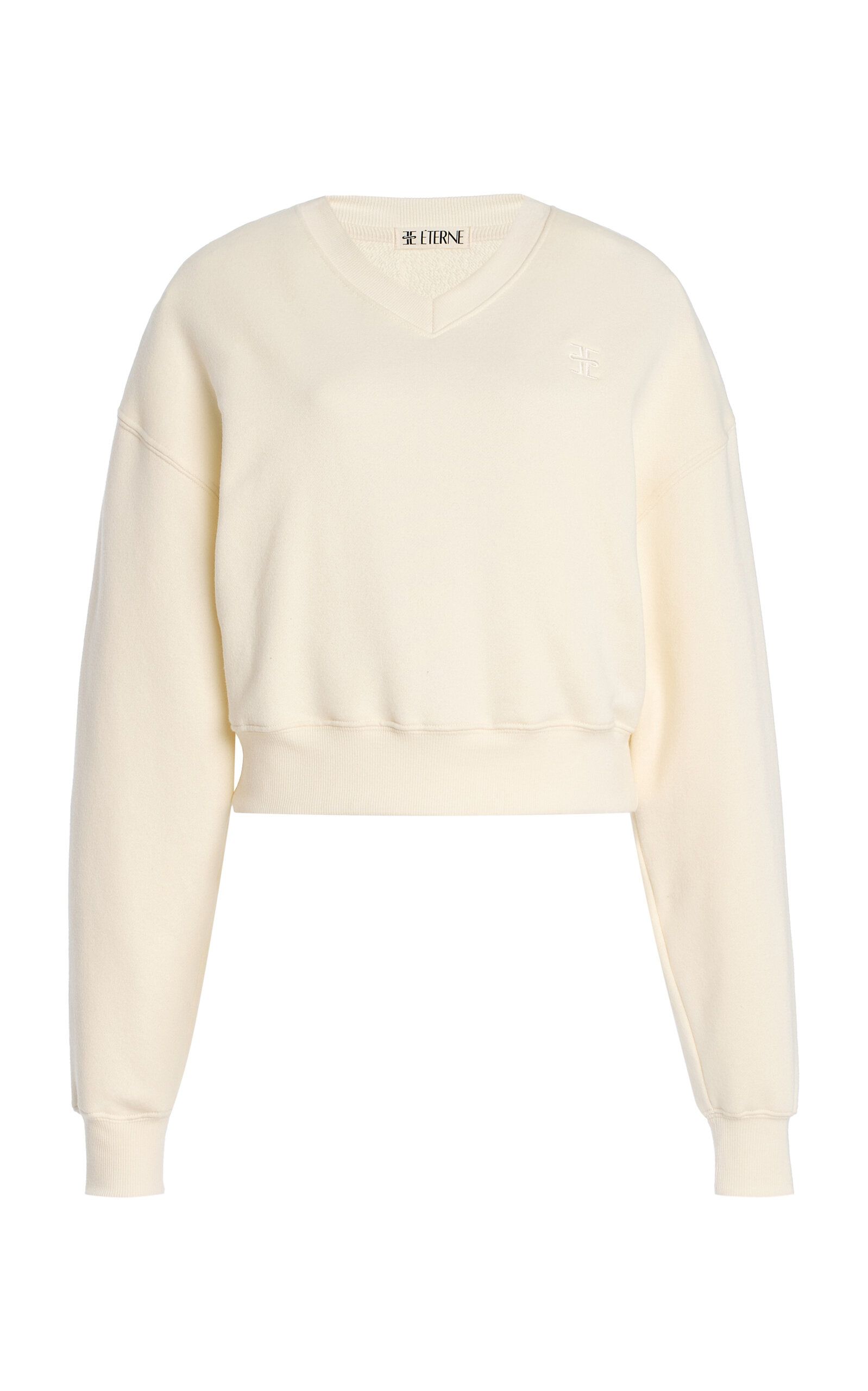Cropped Cotton-Modal Sweatshirt