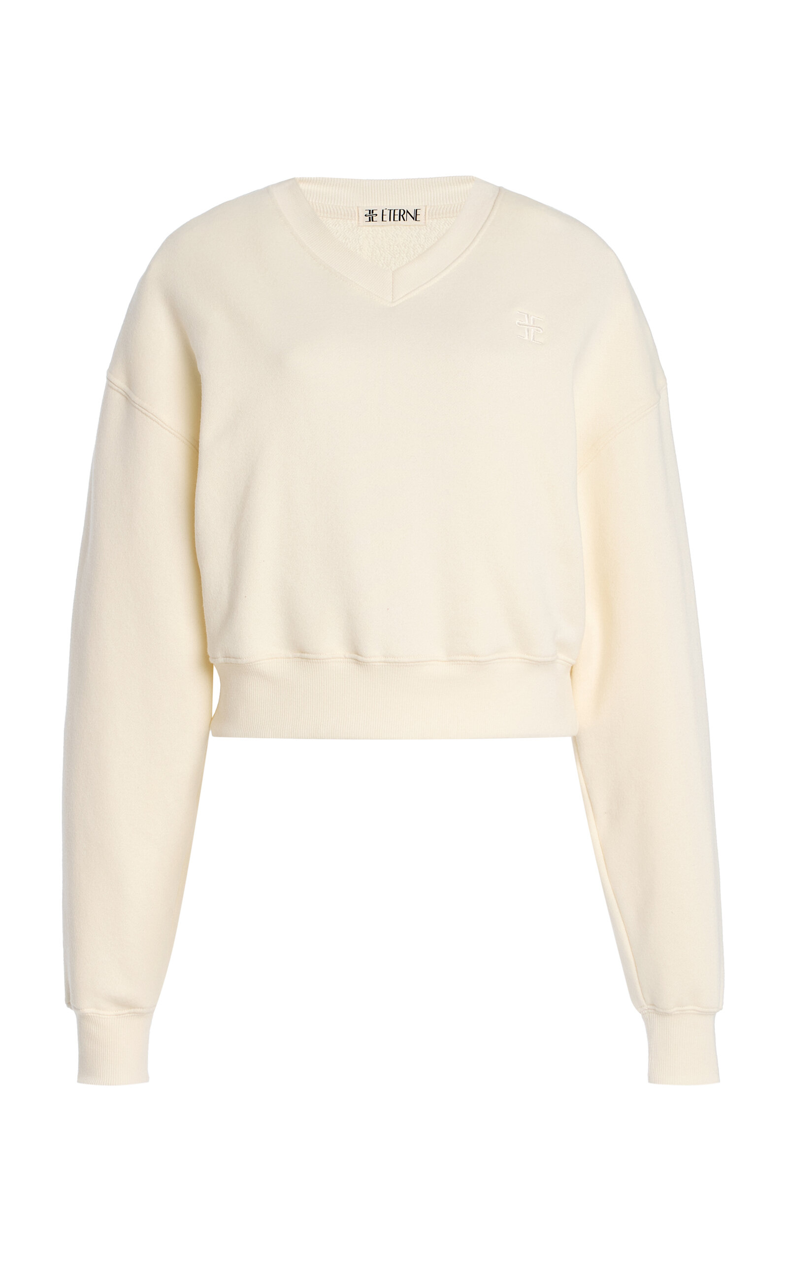 Cropped Cotton-Modal Sweatshirt
