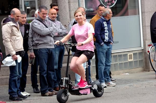 Pink is the official color of the Giro's arrival