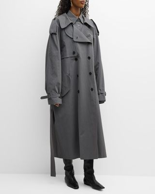 Avio Belted Long Trench Coat