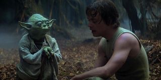 Yoda and Luke Skywalker in The Empire Strikes Back