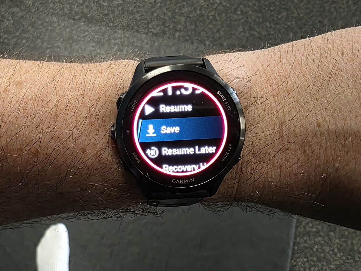Garmin Forerunner 570 testing in gym