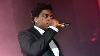 Rapper Kodak Black performs onstage during the 'Dying to Live' tour at Hollywood Palladium on March 20, 2019 in Los Angeles, California.