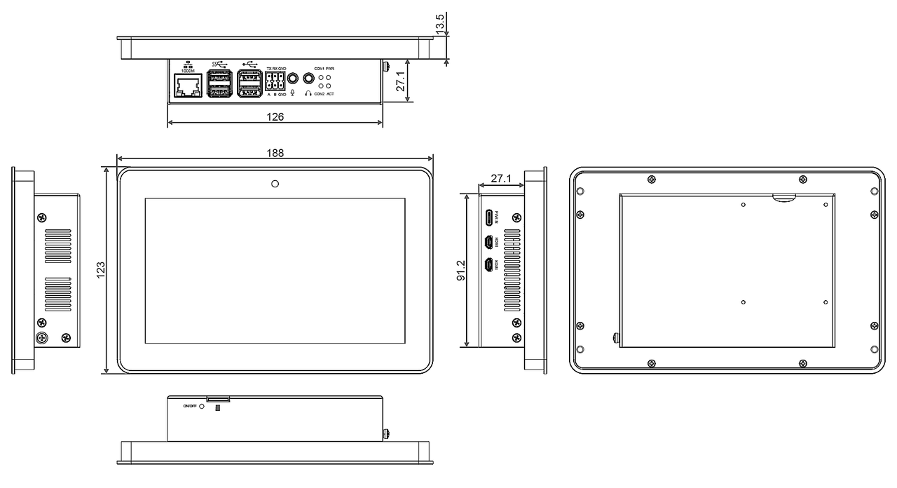 EDATec Pi 5 Industrial Cases