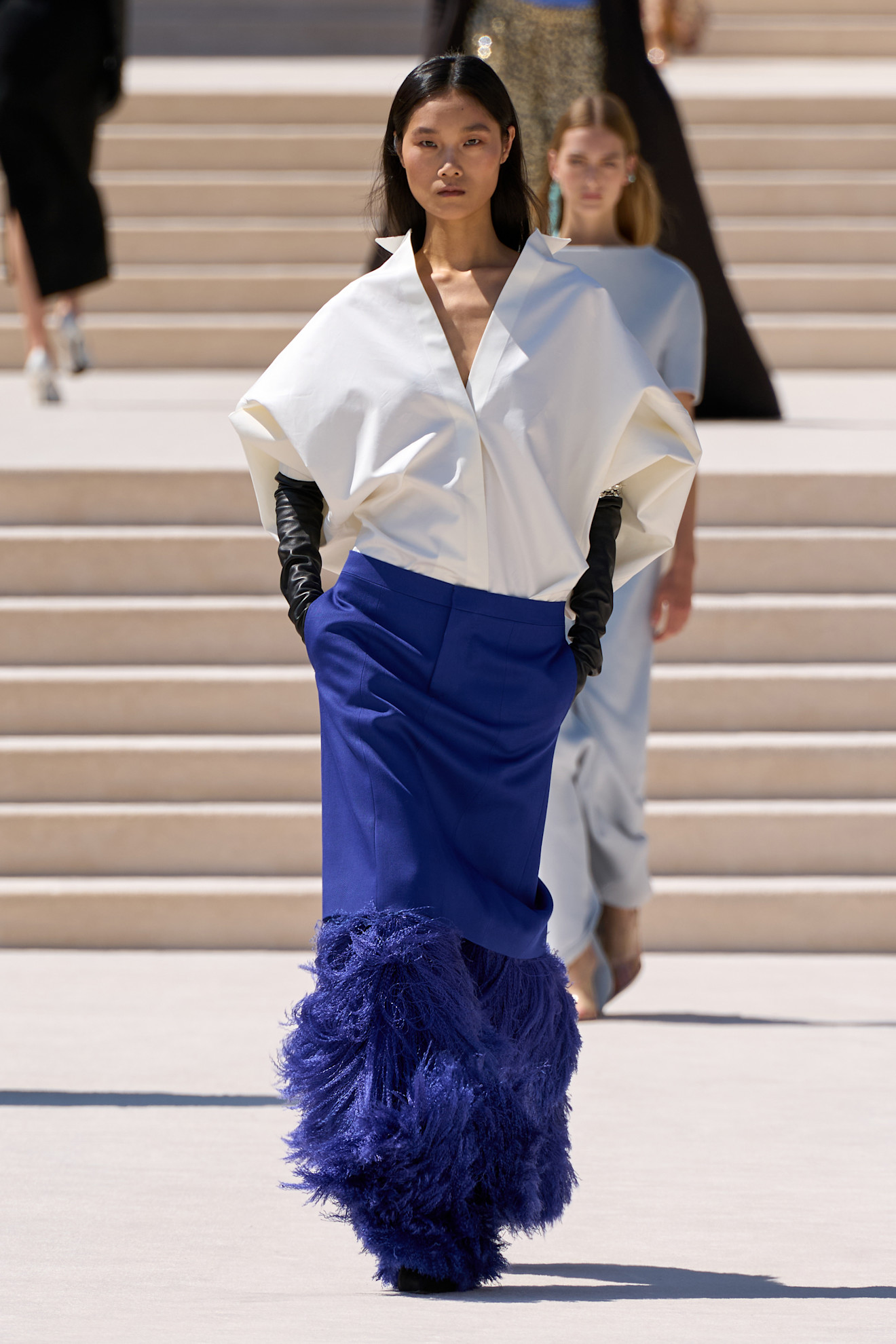 cobalt blue color trend on Balenciaga Couture Fall 2026 runway