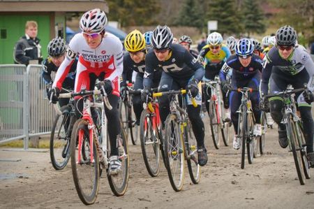 Sue Butler (River City Bicycles) gets the holeshot