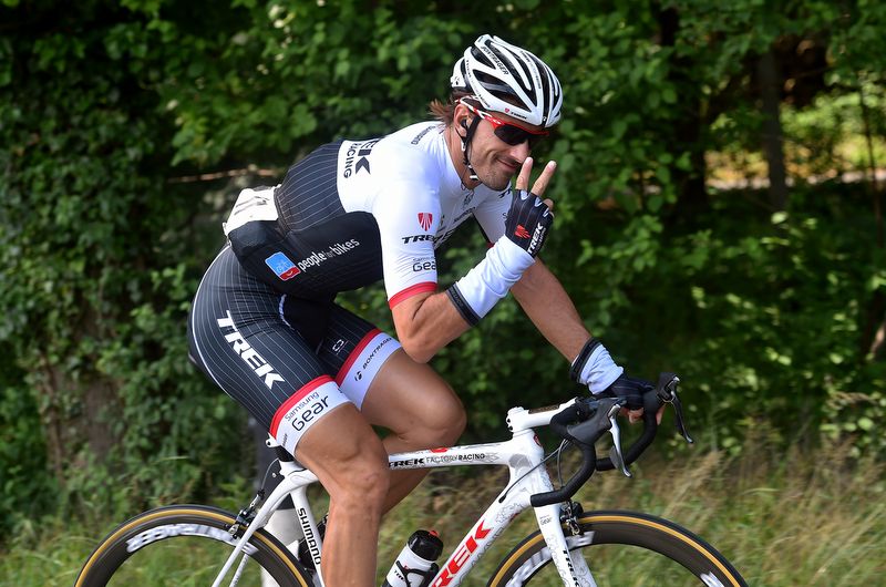 Fabian Cancellara (Trek) having a laugh