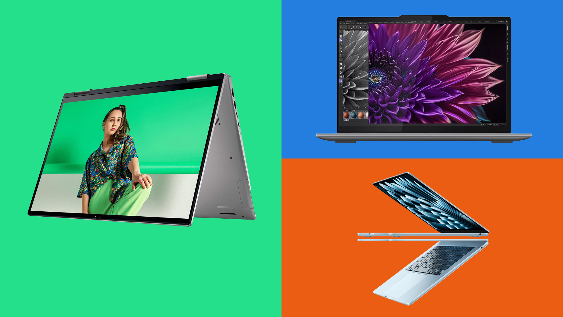 Three of the best laptops for photo editing. 