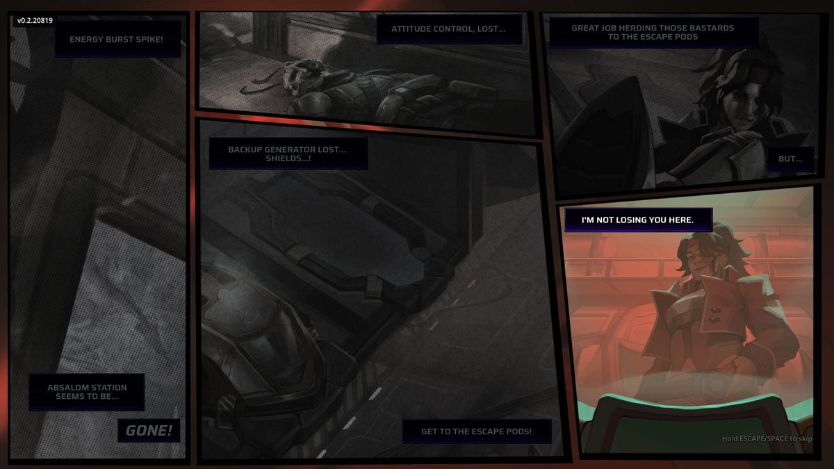A series of images showing Starfinder: Afterlight, including dialogue, cutscenes, and combat.