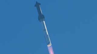 The SpaceX Starship lifts off from Starbase near Boca Chica, Texas, on November 19, 2024, for the Starship Flight 6 test.