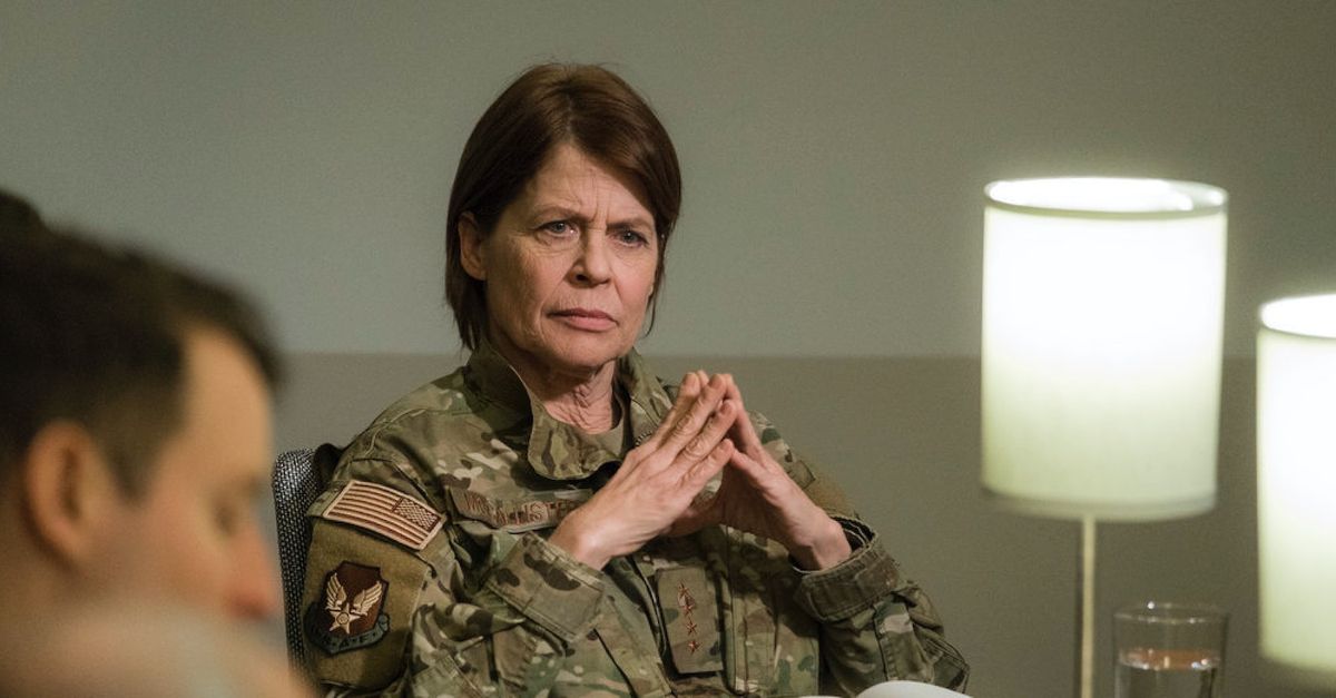 On &#039;Resident Alien,&#039; Linda Hamilton plays General McCallister, a military operative determined to acquire Harry&#039;s alien ship — and if possible, Harry as well.