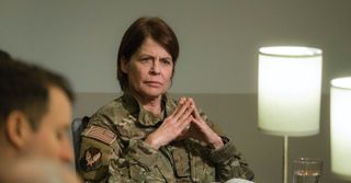 On 'Resident Alien,' Linda Hamilton plays General McCallister, a military operative determined to acquire Harry's alien ship — and if possible, Harry as well.