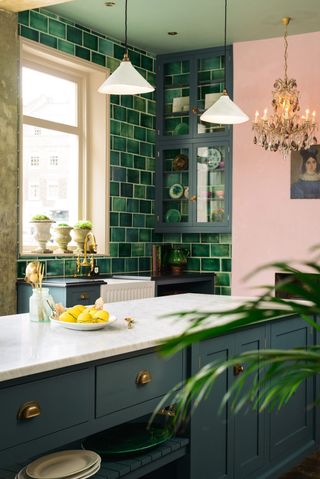 A Green Scheme: Dark Green Family Kitchen by Naked Kitchens - The Kitchen  Think