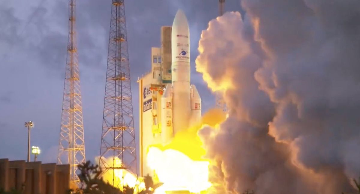 Arianespace strebt heute einen dreifachen Satellitenstart an