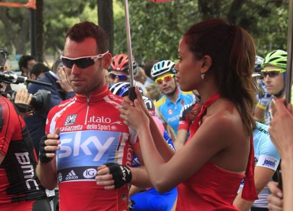 Mark Cavendish (Team Sky) in the maglia rossa
