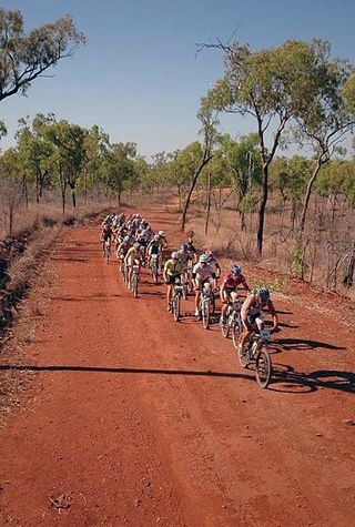 The peloton at the 2008 Crocodile Trophy