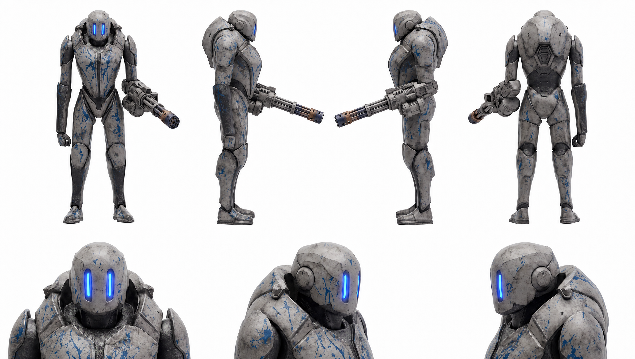 Catacombs AI film; character sheets of AI generated people