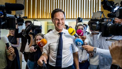 Mark Rutte at the House of Representatives in The Hague, 10 July 2023