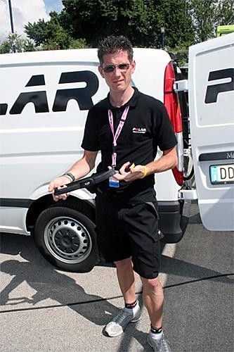 Polar's Jason Crowe with one of the chest straps