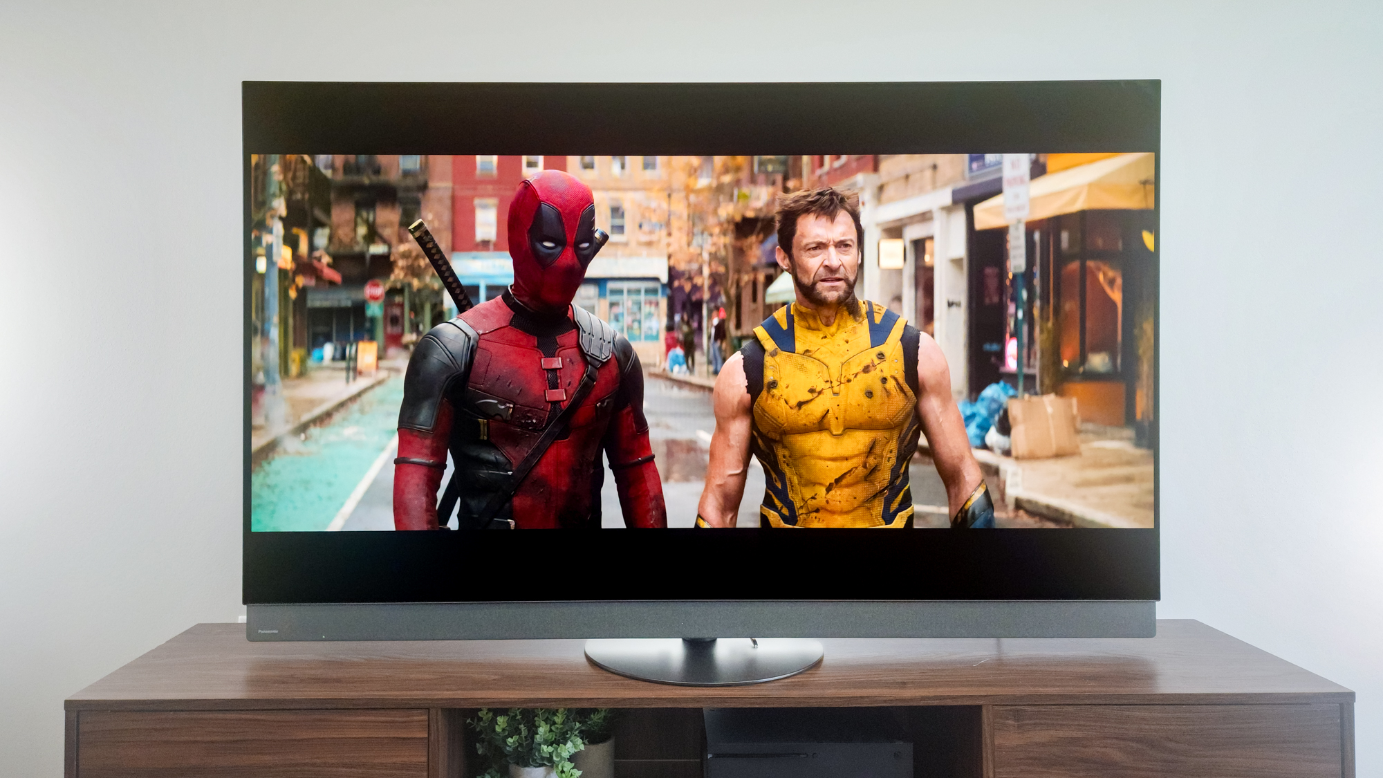 Deadpool and Wolverine on a Panasonic Z95B OLED TV.