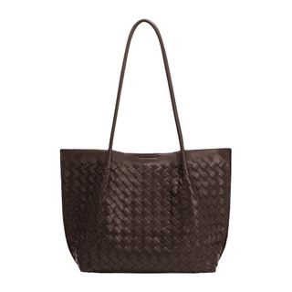 Melie Bianco Wholesale, Victoria Espresso Medium Recycled Vegan Tote Bag