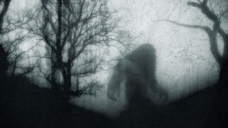 A bigfoot type creature in a paranormal concept image