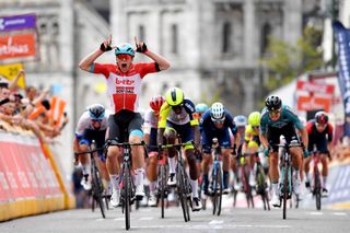 Arnaud de Lie celebrates winning the Tour de Wallonie 2022