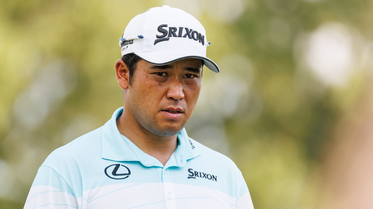 Hideki Matsuyama from the chest up during the FedEx St Jude Championship