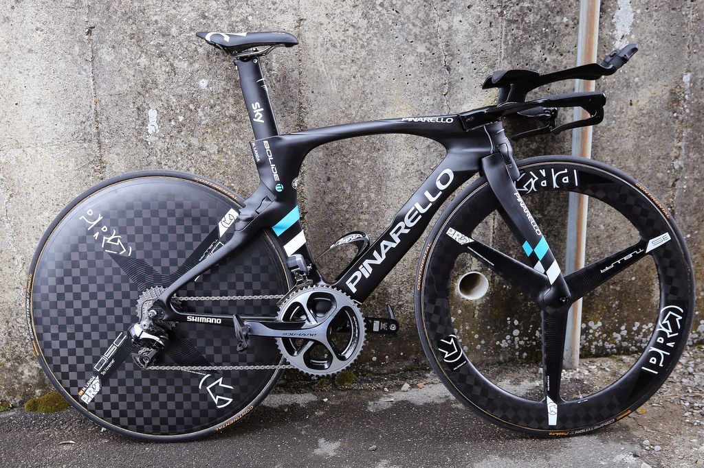 Mikel Landa's Pinarello Bolide TT made its debut in the Chianti time trial