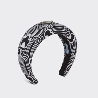 Black and white patterned padded headband