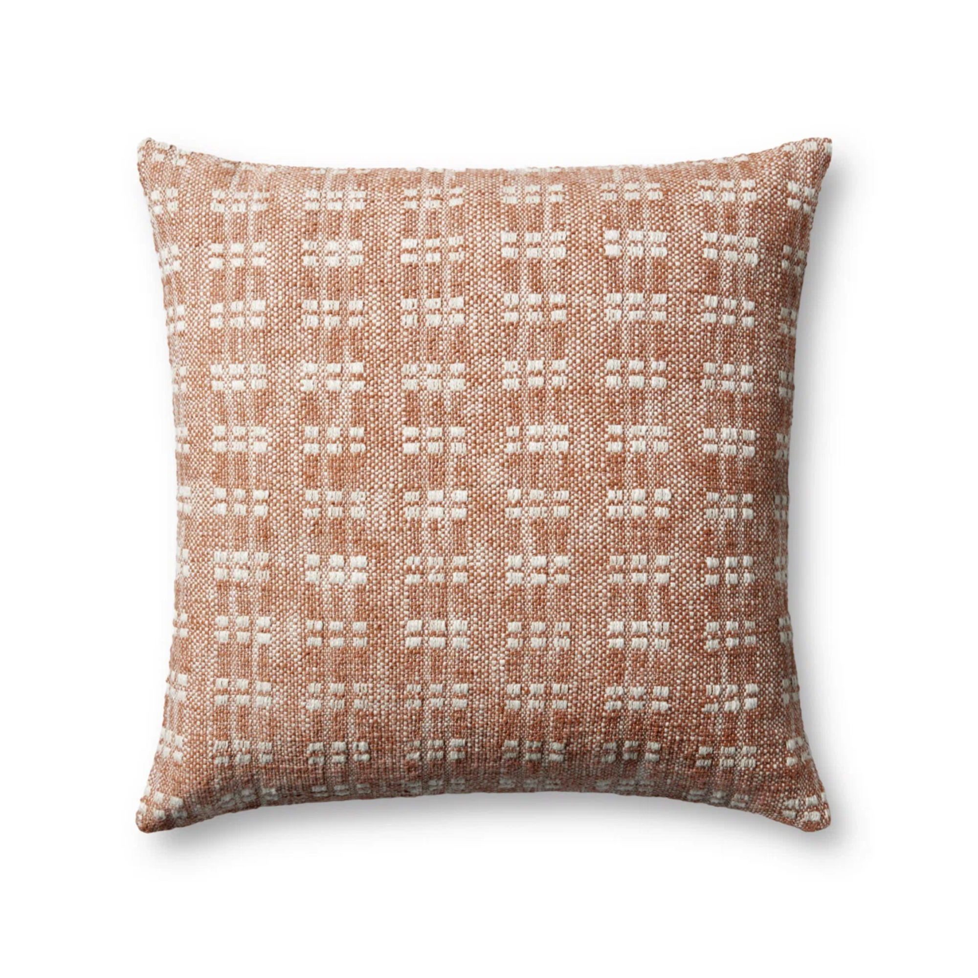 a rust-colored pillow