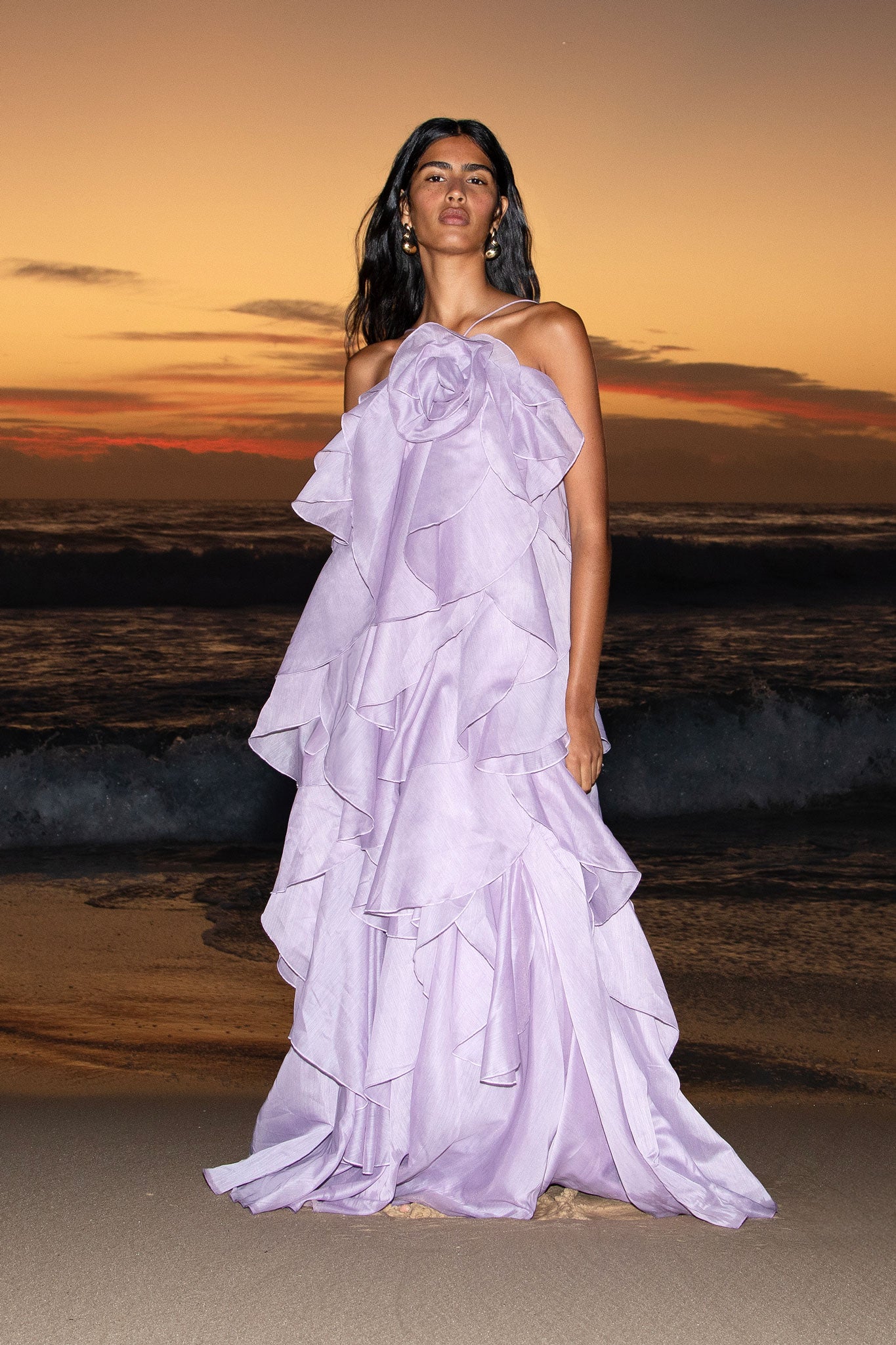 Pandorea Layered Maxi Dress-Lilac / 10