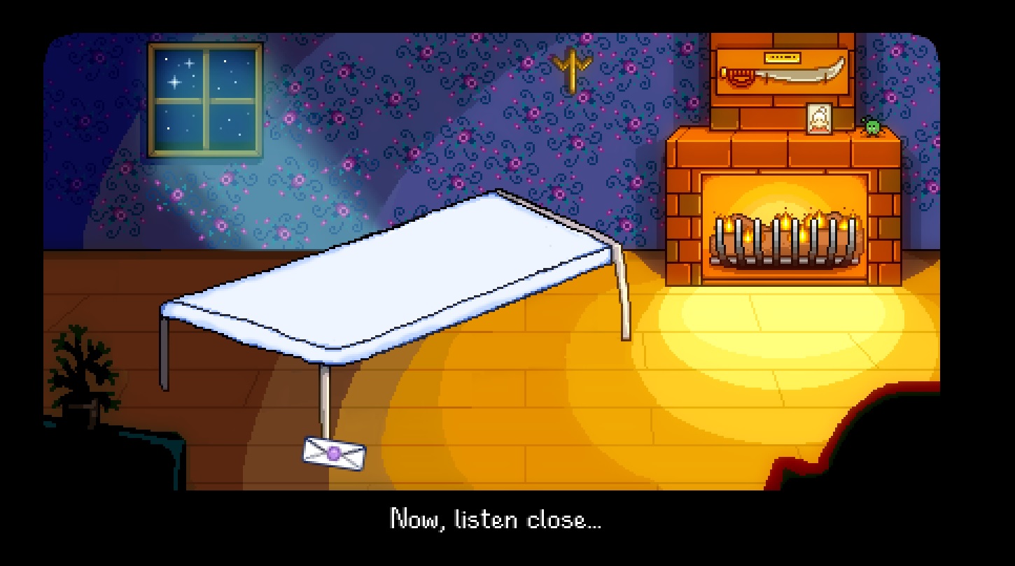 Stardew Valley mod - An empty cot in grandpa's room.