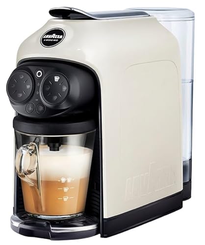 Lavazza, a Modo Mio Deséa Coffee Capsule Machine, Compatible With a Modo Mio Coffee Pods, Touch Interface, Sound Alerts, Automatic Shut-Off, Dishwasher-Safe Components, 1500w, 220-240v, White Cream