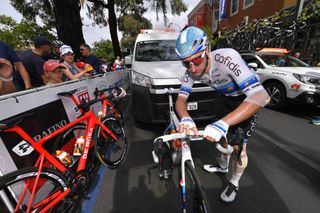 Elia Viviani is banged up but ready to go for stage 4