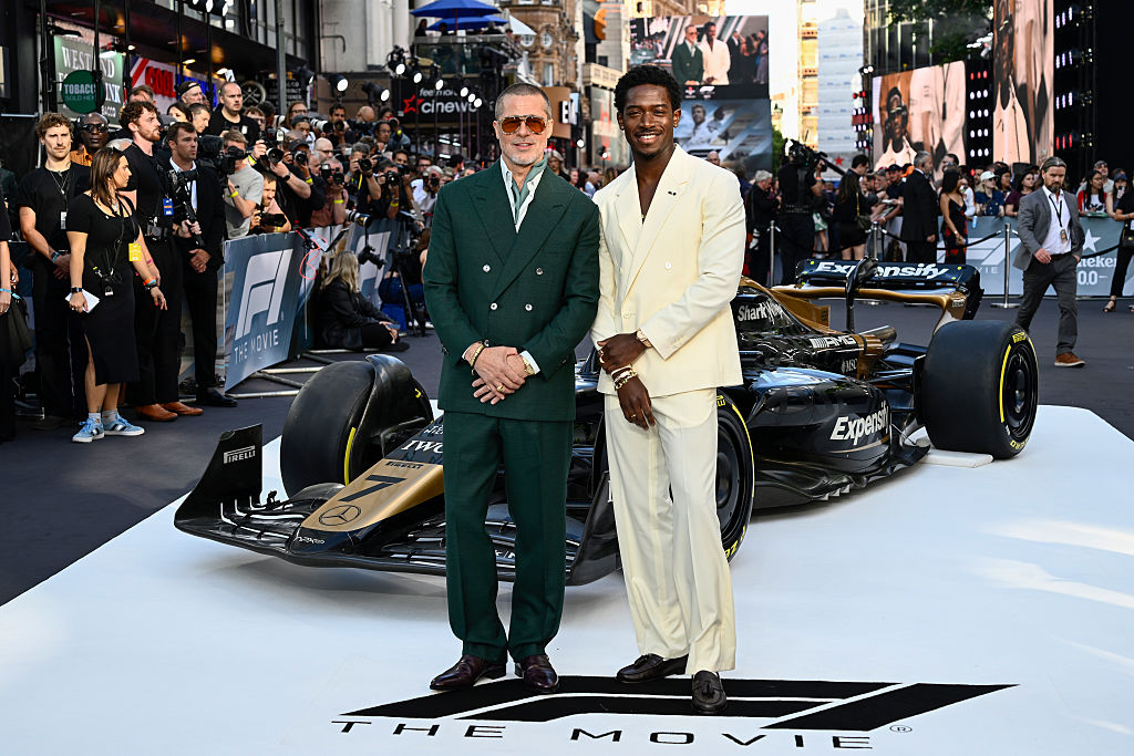 Brad Pitt and Damson Idris attend the European Premiere of F1 &amp;reg; The Movie at Cineworld, Leicester Square