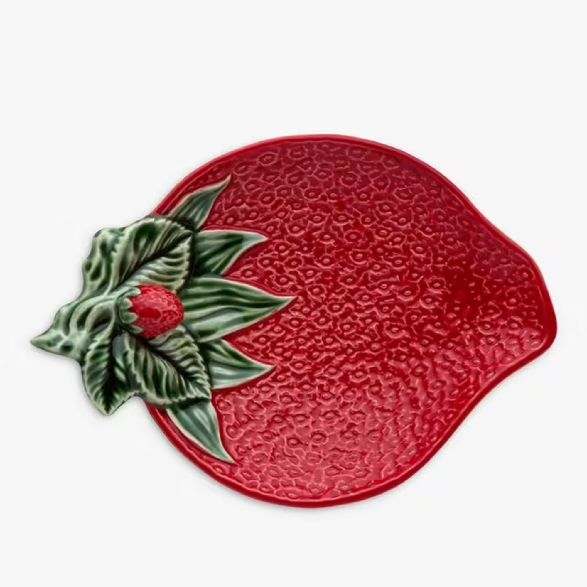 Bordallo Pinheiro Strawberry Earthenware Serving Dish,