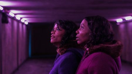 Letitia Wright and Tamara Lawrance as June and Jennifer Gibbons