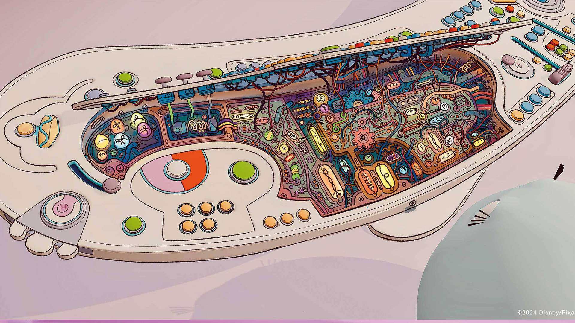 A drawing of the console in Inside Out 2