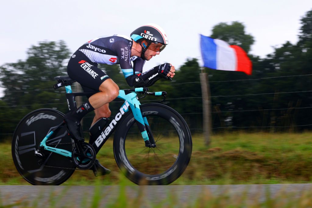 LAVAL ESPACE MAYENNE FRANCE JUNE 30 Simon Yates of The United Kingdom and Team BikeExchange during the 108th Tour de France 2021 Stage 5 a 272km Individual Time Trial stage from Chang to Laval Espace Mayenne 90m ITT LeTour TDF2021 on June 30 2021 in Laval Espace Mayenne France Photo by Tim de WaeleGetty Images