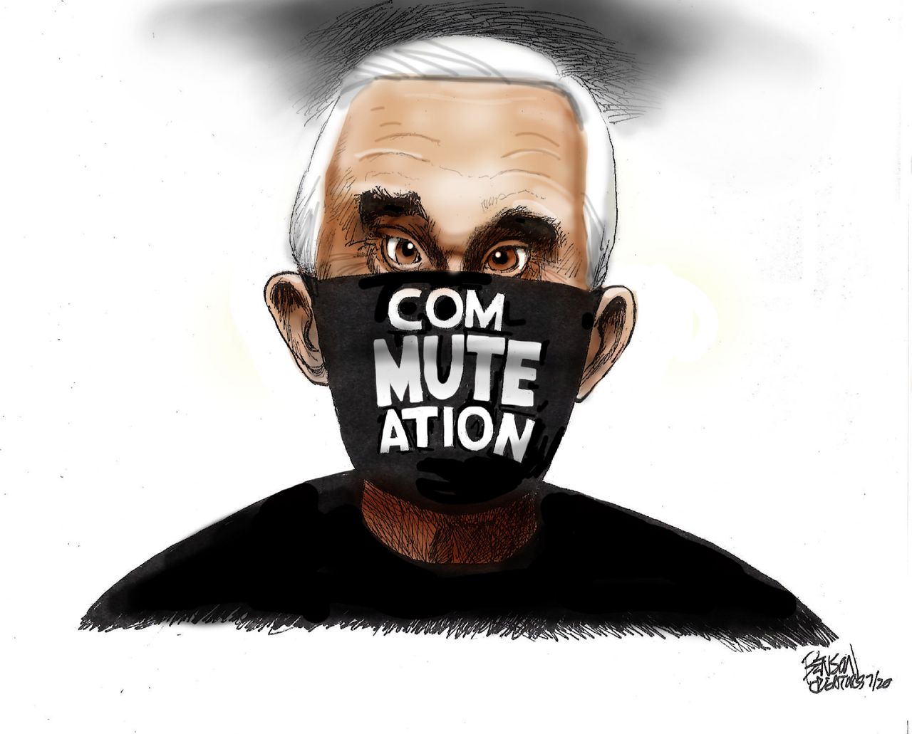 Political Cartoon U.S. Roger Stone Trump commutation