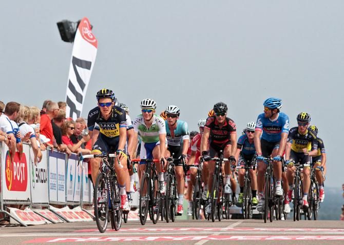 The peloton finishes up
