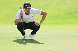 Collin Morikawa in PGA Championship action in the third round