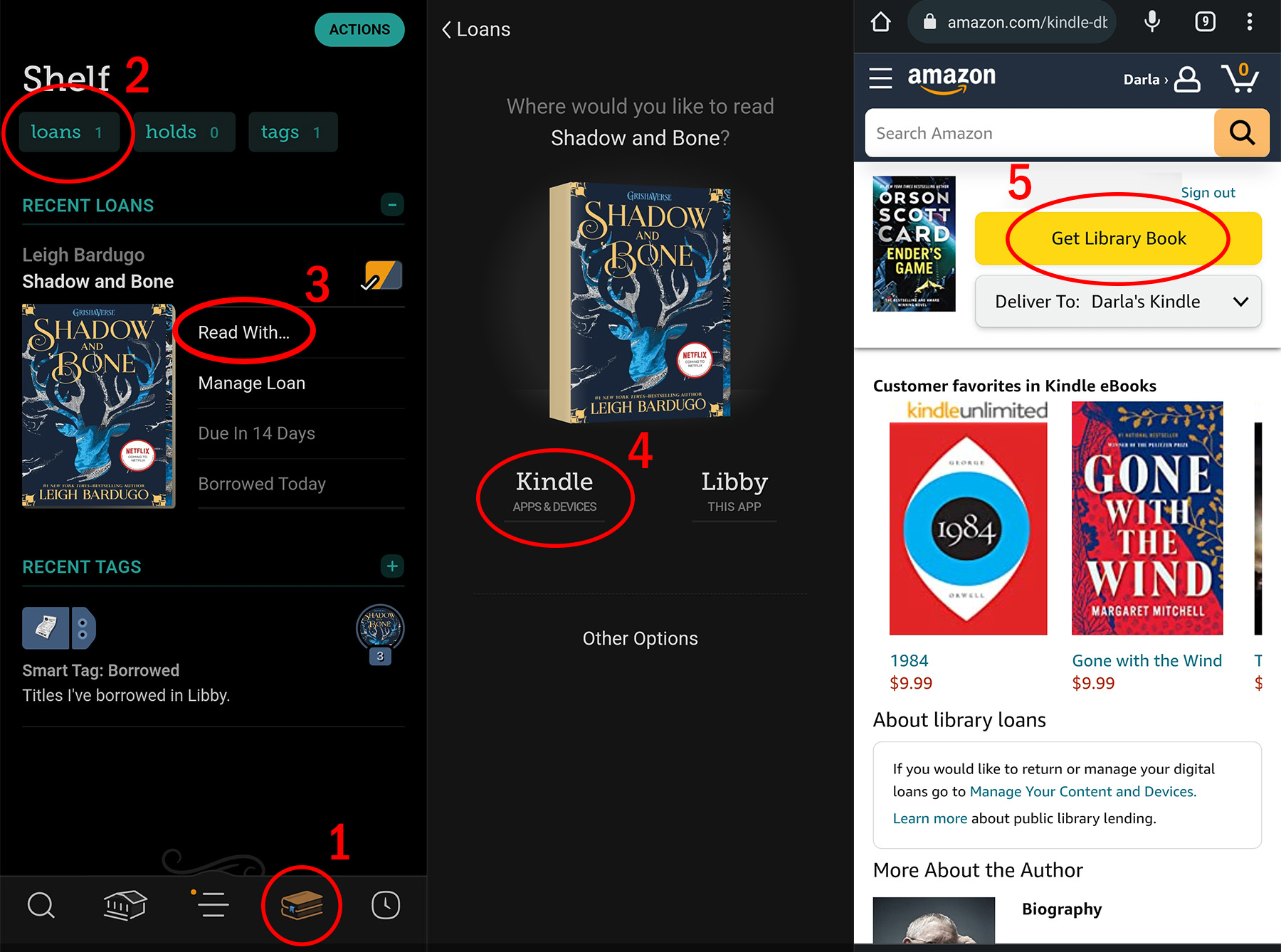 How to read a book on a Kindle from the Libby app