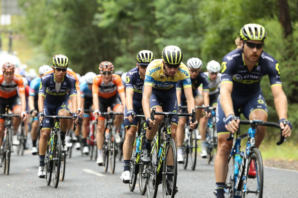 Damien Howson is kept safe in yellow