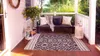 Fab Hab Kilimanjaro Outdoor Rug in Black