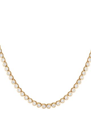 Aurate New York White Sapphire Bezel Tennis Necklace